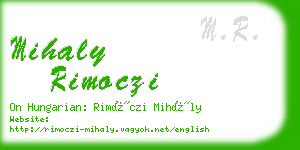mihaly rimoczi business card