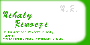 mihaly rimoczi business card